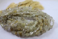 Golden Rutile Faceted Step Cut Nugget